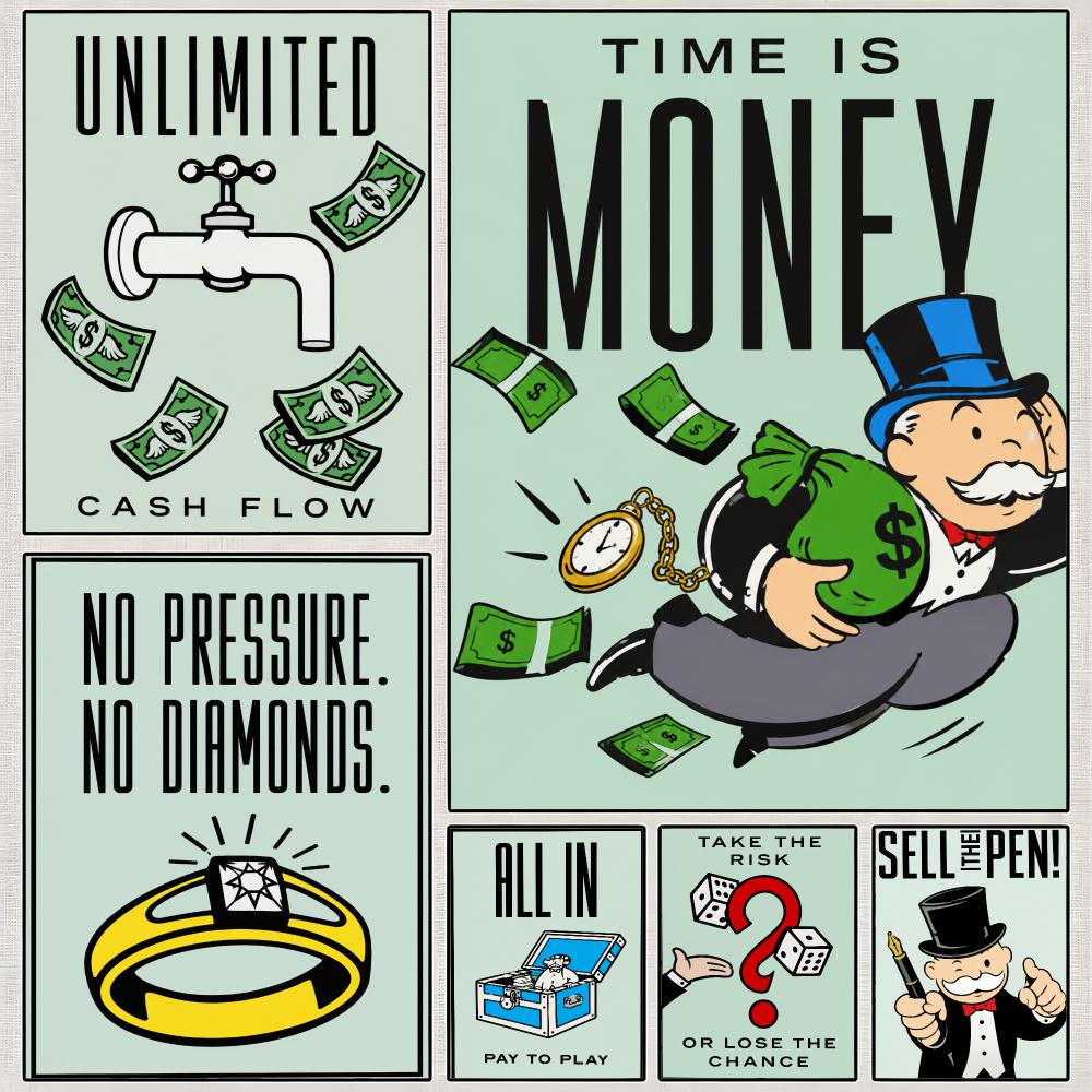Hasbro Game Monopoly - Jeu de société Monopoly, Affiche murale